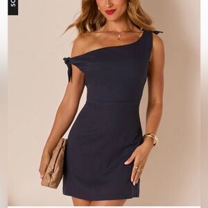 Vici Collection Elida Shoulder Tie Mini Dress